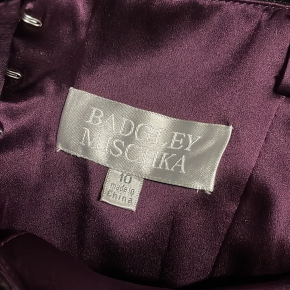 Badgley Mischka Beaded Black Lace Silk Halter Mermaid Evening Gown size 10 - Picture 6 of 11